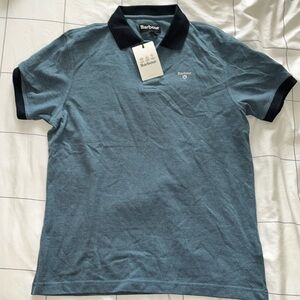 Two tone Medium Barbour polo shirt, 100% cotton, never worn, new with tag